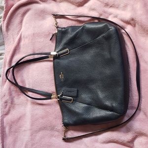 Coach black leather purse